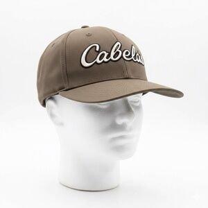 Cabela's Classic Logo Hat - Earthy Brown & Tan - Adjustable Snapback Cap